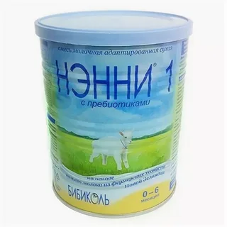 Нэнни смесь молочная 1 пребиотики на основе козьего молока 0-6мес. 800 гр