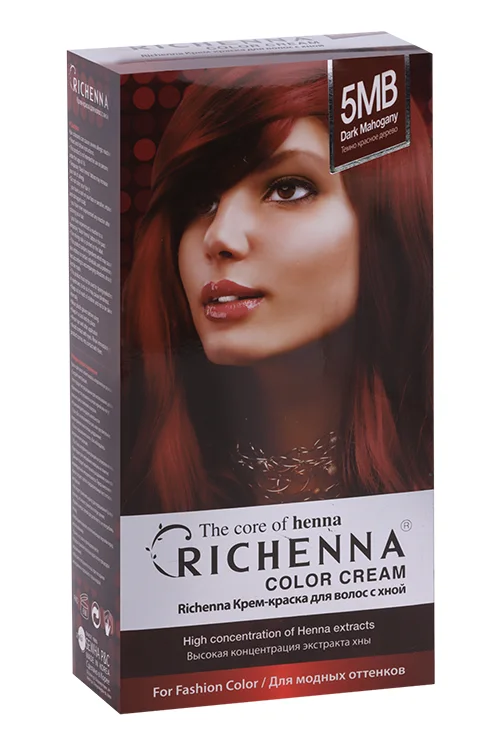 Крем-краска Richenna для волос с хной №5MB Dark Mahogany