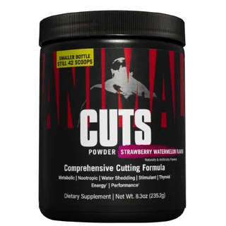 Жиросжигающий комплекс Энимал Катс Паудер (Animal Cuts Powder), клубника-арбуз, 235 г, Universal Nutrition