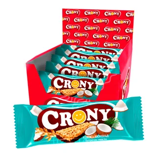 Батончик злаковый мюсли Банан-шоколад 12 шт по 50 гр Crony