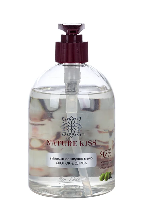 Мыло жидкое Nature Kiss Хлопок и олива деликат 480 мл