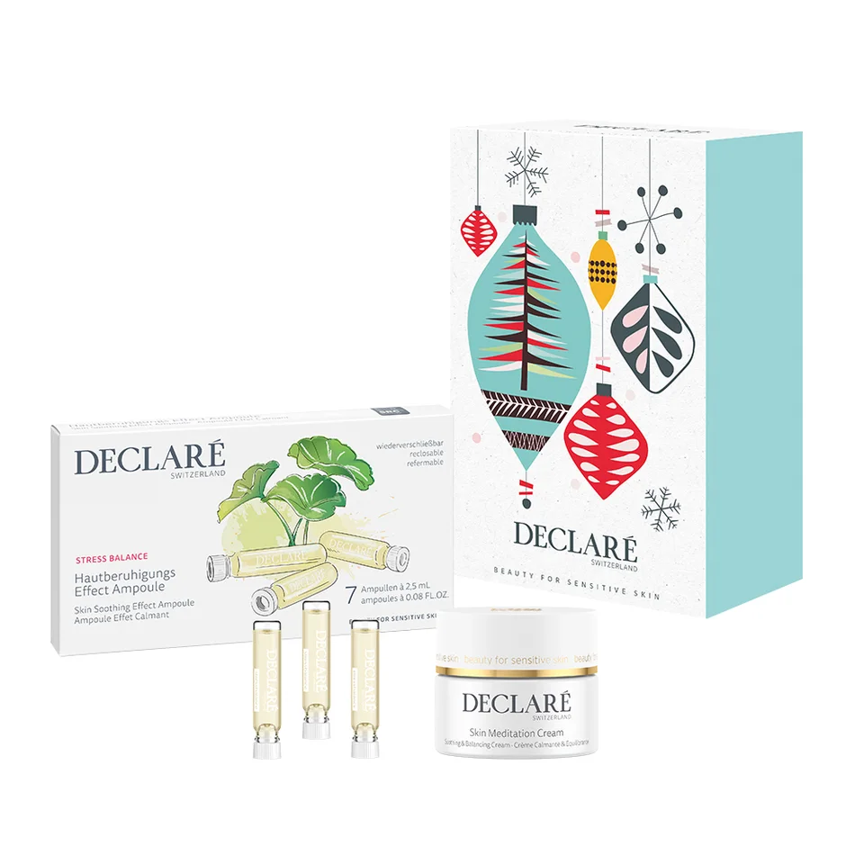 Declare X-Mas Set 01 Stress Balance Новогодний набор Успокаивающий уход Declare Stress Balance успок. восст. крем 50 мл Концентрат в ампулы с успок. эффектом 7×2,5 мл