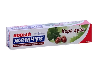 Зубная паста Новый Жемчуг Кора дуба 50 мл