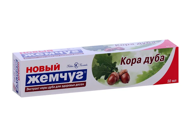 Зубная паста Новый Жемчуг Кора дуба 50 мл