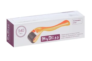 Мезороллер MyBliss для лица 540 игл титан длина игл 0,5 мм