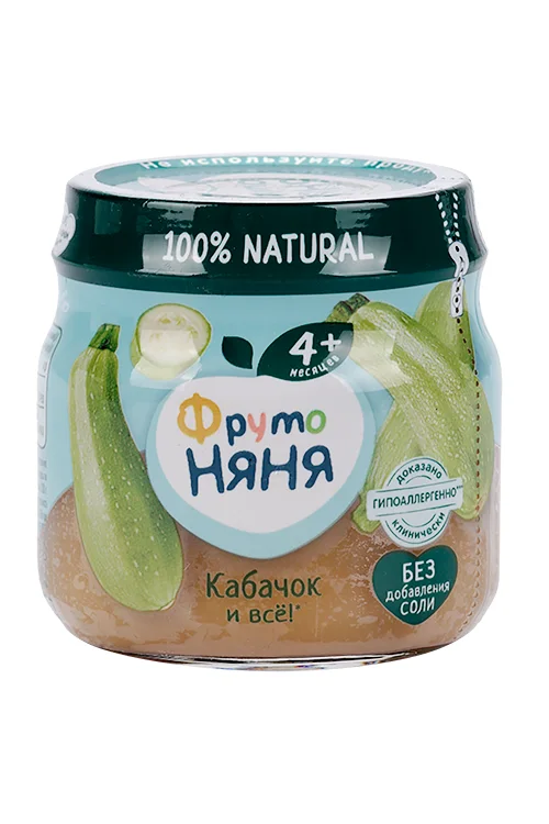 Пюре Фрутоняня кабачок (с 4 мес) 80 гр