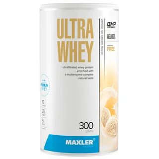 Сывороточный протеин Ультра Вэй (Ultra Whey), вкус Ванильное мороженое, 300 г, Maxler