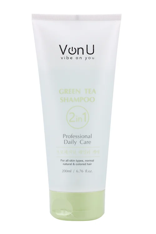 Шампунь VonU Green Tea для волос с зеленым чаем 200 мл