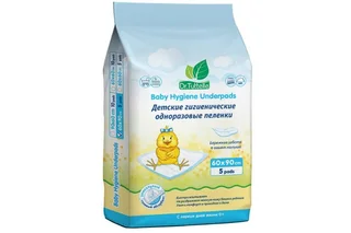Пеленка Dr.Tuttelle дет одноразов 60×90 см 5 шт