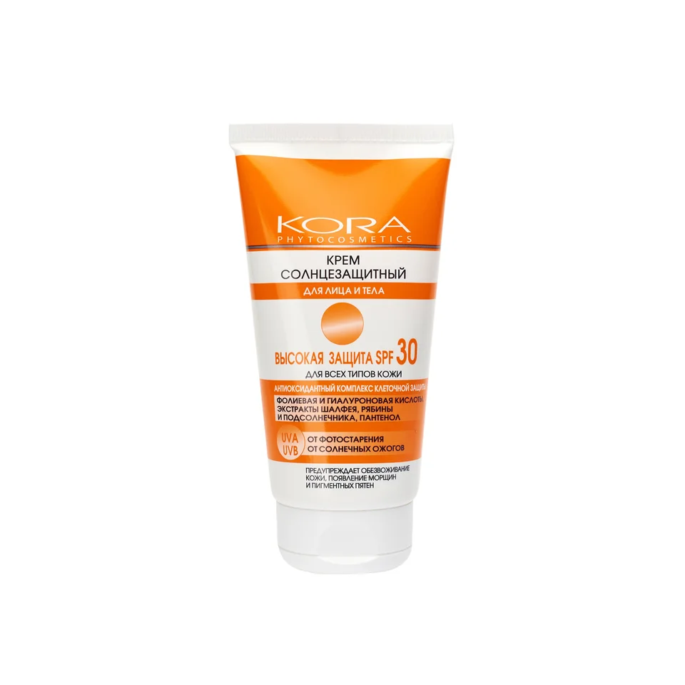 Кора крем для лица тела солнцезащитный SPF30 150 мл 42313