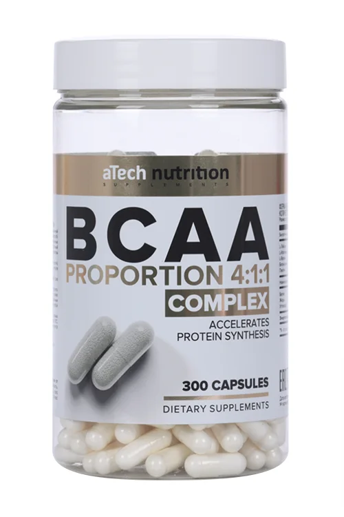 Комплекс aTech Nutrition аминокислот Bcaa 4:1:1 300 шт капсулы