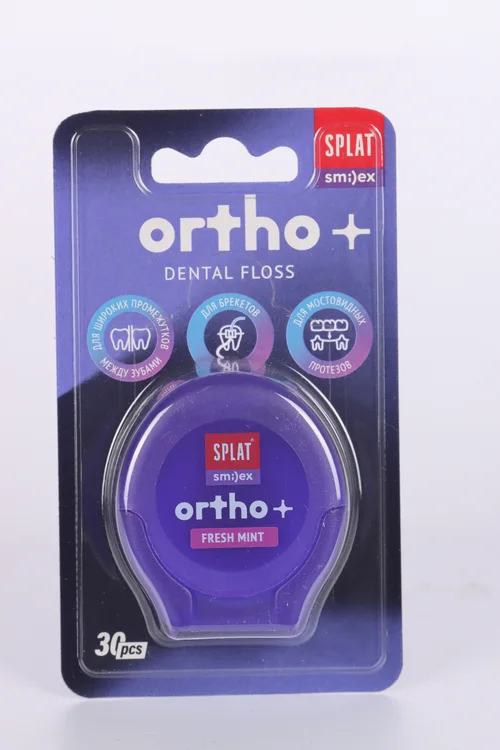 Зубная нить Splat Smilex Ortho+ DentalFloss Мята 30 шт