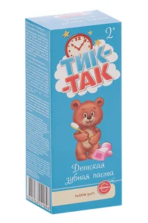Зубная паста Тик-Так дет Бабл гам (с 2 лет), 62 г