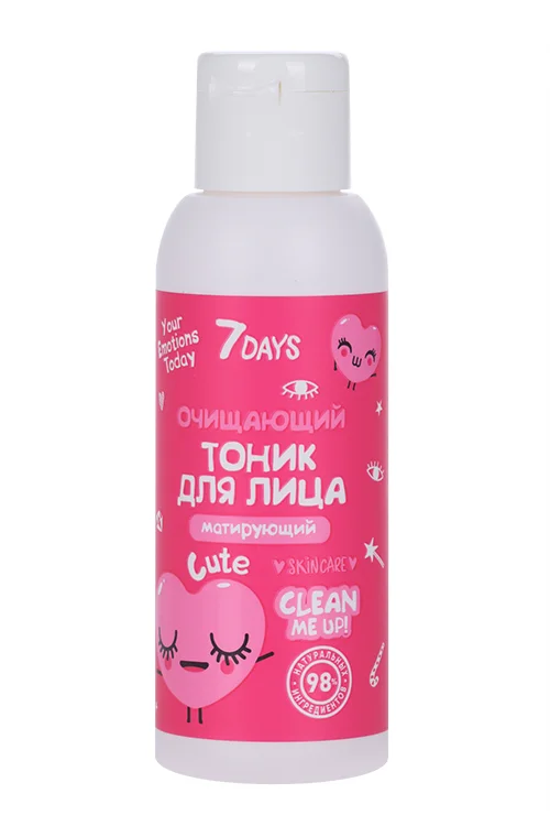 Тоник 7Days очищ cute для лица с экстрат папайи / инжира для всех тип кож матир 100 мл