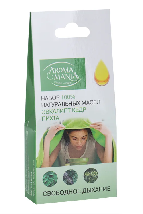 Набор масел эфирных Арома Мания Свободное дыхание эвкалипт / кедр / пихта