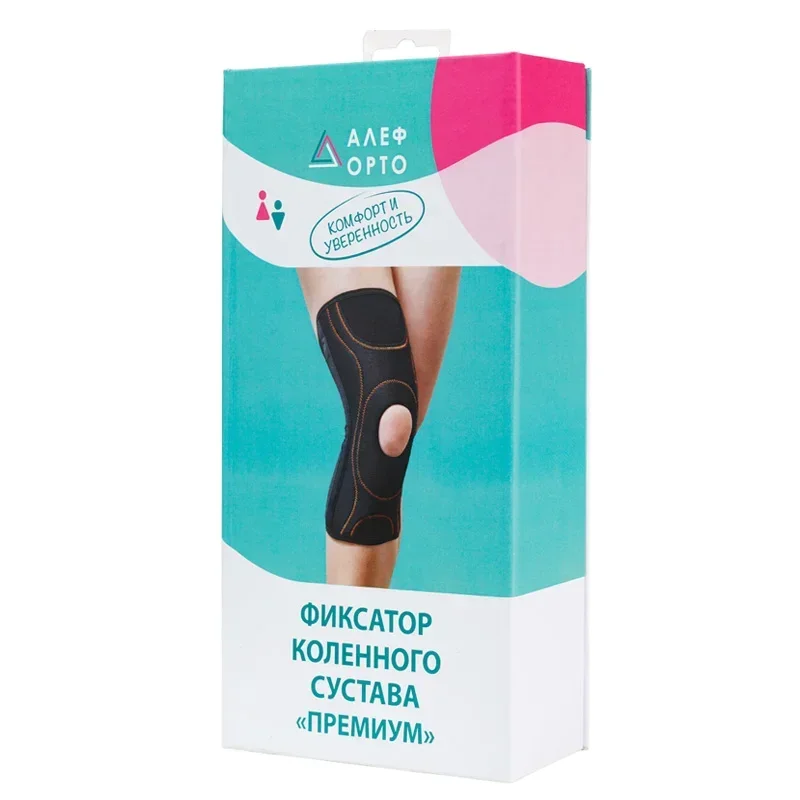 Алеф Наколенник эластичный с гибкими ребрами L