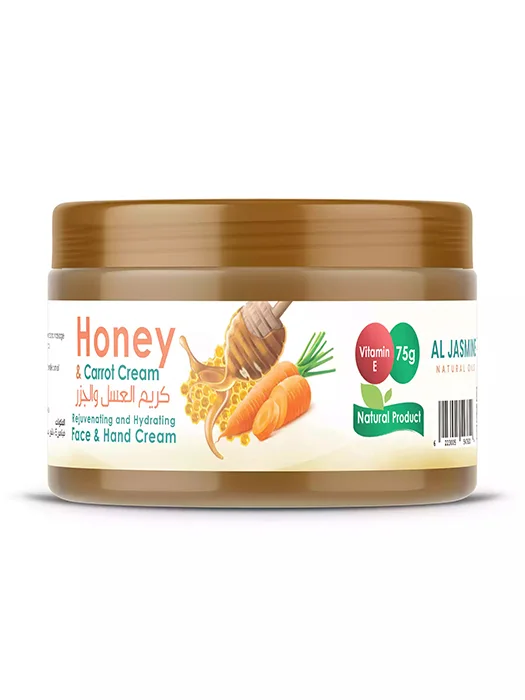 Аль Жасмин / Al Jasmine natural oils Крем увлажняющий морковь и мед для лица и тела, 75г