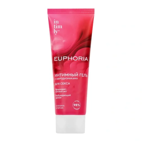 Гель Intimly Euphoria интимный с афродизиаками клубника / персик, 75 мл