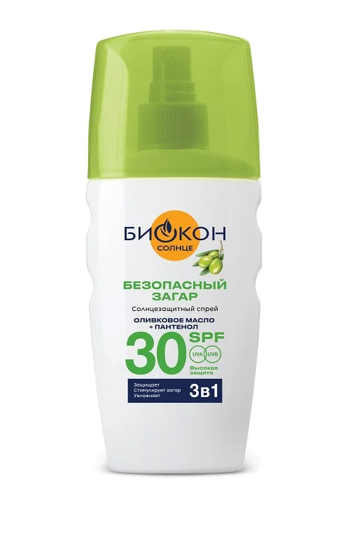 Спрей солнцезащитный Биокон 3в1 SPF-30 160 мл