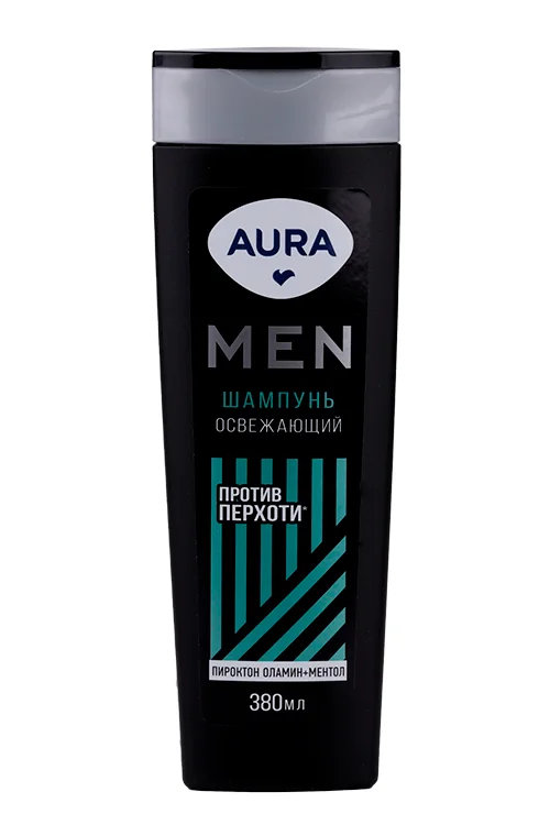 Шампунь Aura Men освежающий против перхоти 380 мл