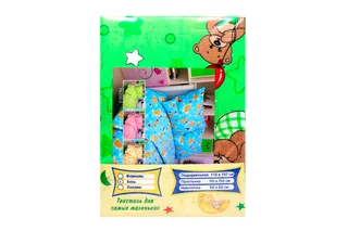Детское постельное бельё Baby Мишки цвет зеленый 112×147 см/110×150 см/60×60 см бязь 142 гр/м