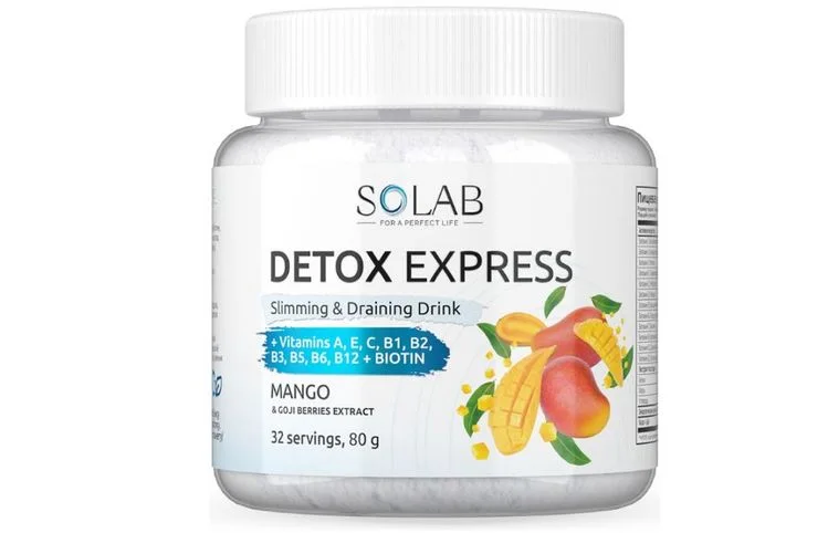 Детокс Слим Эффект с экстр ягод годжи Solab, 80 г, порошок со вкусом манго