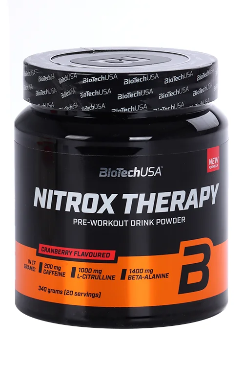 Комплекс предтренировочный BioTechUSA Nitrox Therapy клюква 340 гр