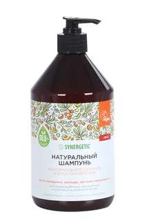 Шампунь Synergetic для волос макс питан / восстан макадамии / авокадо / лемонграсс 750 мл
