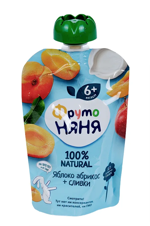 Пюре Фрутоняня На прогулку ябл / абрик / сливки (с 6 мес) 90 гр