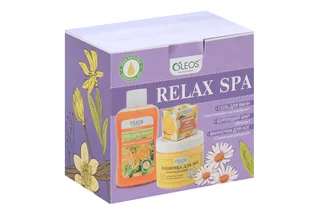 Набор Oleos Relax Spa соль для ванн / бурлящий шар / ванночка для ног