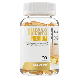 Омега-3 Премиум (Omega-3 Premium), 30 капсул, Maxler