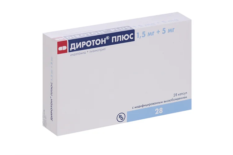 Диротон капсулы 1.5+5 мг 28 шт