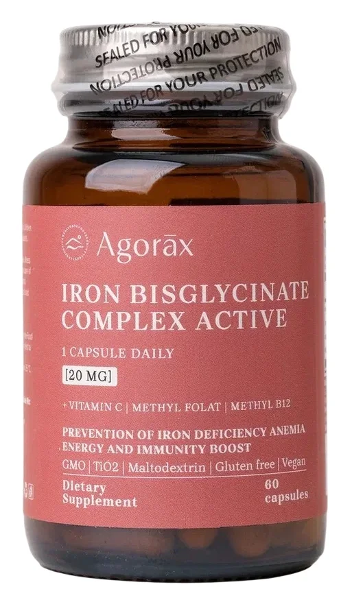 Agorax Агоракс Айрон (Железо) Бисглицинат Комплекс Актив 60 капсул