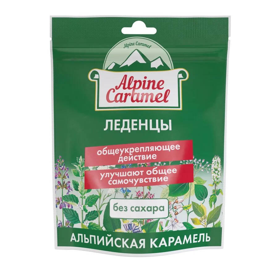 Альпийская Карамель Леденцы без Сахара 75 гр