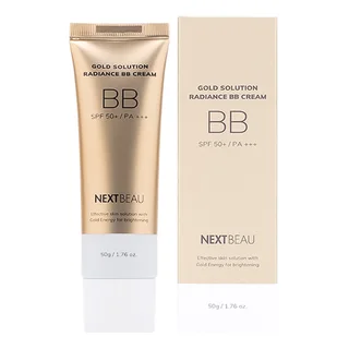 Освежающий BB-крем с золотом 02 Натуральный бежевый SPF50+/PA+++ 50 гр Nextbeau