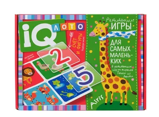 IQ-лото Айрис-Пресс для малышей счет и фигуры 21 карточка