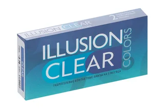 Линзы Illusion clear контактные прозрачные 3 месяца -3.75/8.6/2 шт