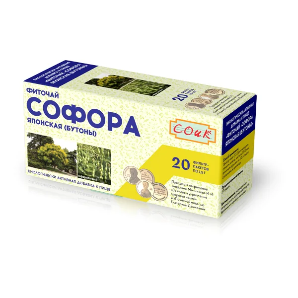 Соик чайный напиток софора японская бутоны ф п 1,5 гр 20 шт
