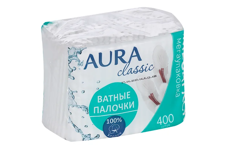 Ватные палочки Аура 400 шт