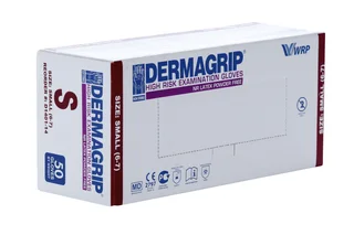 Перчатки Dermagrip High Risk смотр / неопуд S 25 шт пар