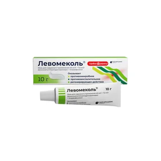 Левомеколь мазь для наружного применения 0,04 г+0,0075 гр 10 гр