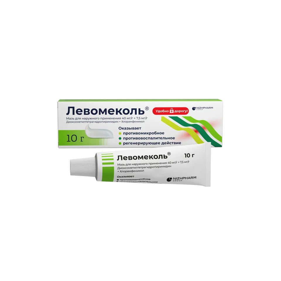 Левомеколь мазь 0.04+0.0075 г 10 г