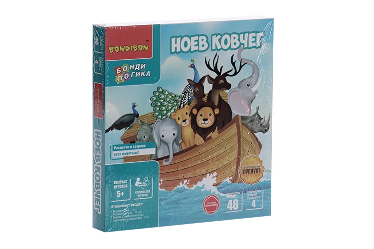 Игра-головоломка Bondibon развивающая Ноев ковчег
