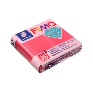 Пластика-полимерная глина Fimo effect 57 гр полупрозрачный красный