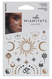 Тату переводные Miamitats Gold Sun (mini) (2760)