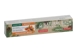 Зубная паста Natural Balm Укрепление десен Экстракт хвои+Облепиха 85 гр