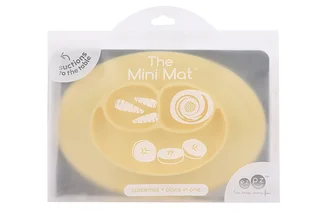 Тарелка Ezpz Mini Mat силикон прилипающ с подставкой лимонная