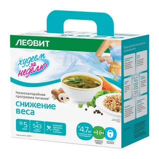 Комплексная программа Худеем за неделю Снижение веса, 697 г, Леовит