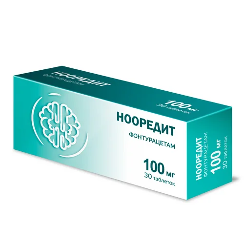 Нооредит таблетки 100 мг 30 шт