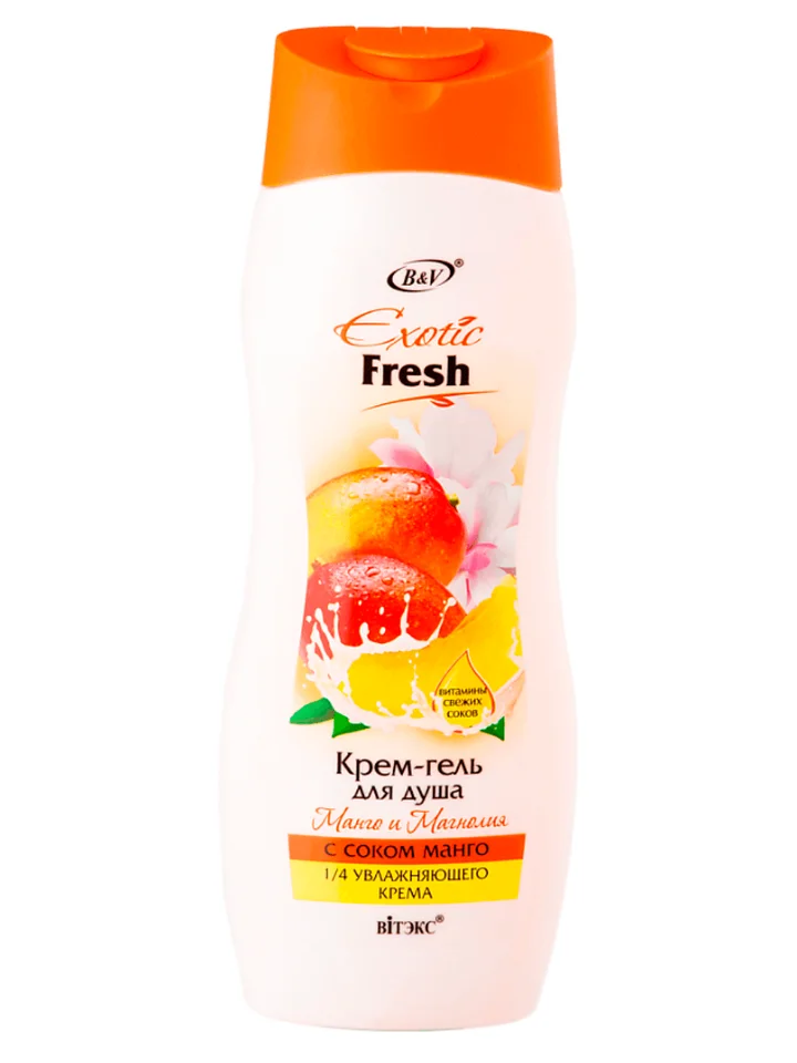 Крем-гель для душа Манго и Магнолия Exotic Fresh 500 мл Витэкс